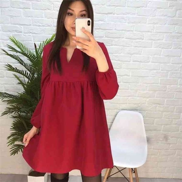 women casual high waist mini long sleeve v-neck solid color party lantern sleeve 2021 autumn new fashion dress, Black;gray
women casual high waist mini long sleeve v-neck solid color party lantern sleeve 2021 autumn new fashion dress, Black;gray