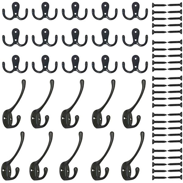 pieces double prong robe hook cloth hanger and 10 heavy duty dual coat hooks wall mounted with screws & rails
pieces double prong robe hook cloth hanger and 10 heavy duty dual coat hooks wall mounted with screws & rails