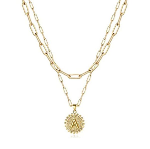alphabet coin letter charm necklace fashion double layer clip chain round 26 initial pendant necklaces for women gift, Silver
alphabet coin letter charm necklace fashion double layer clip chain round 26 initial pendant necklaces for women gift, Silver