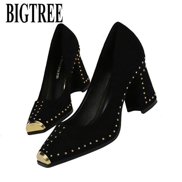 women classic pumps point toe rivets 7.5cm square black high heel working dress office evening blue shoes woman
women classic pumps point toe rivets 7.5cm square black high heel working dress office evening blue shoes woman