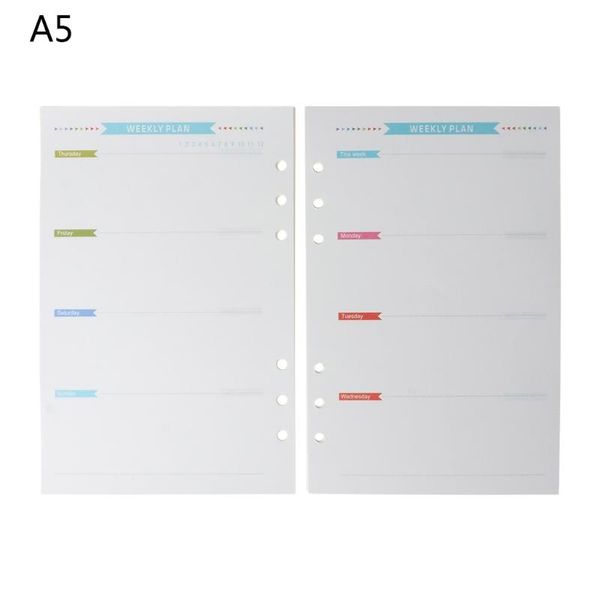 holes refill inner paper diary week month planner for a5 loose leaf notebook p9ya notepads, Purple;pink
holes refill inner paper diary week month planner for a5 loose leaf notebook p9ya notepads, Purple;pink