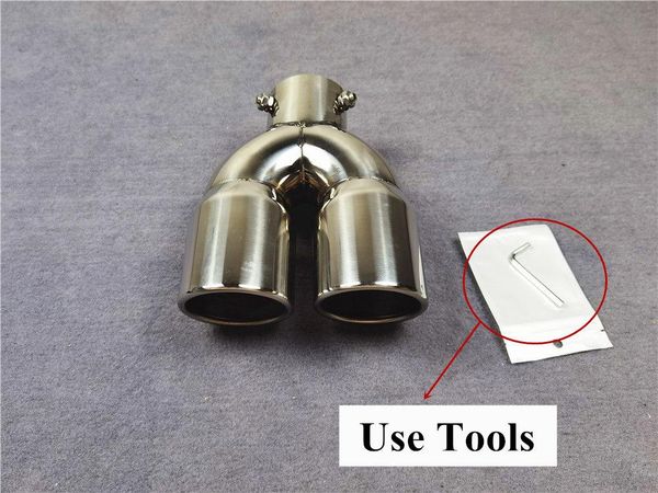 76mm outlet 304 stainless steel exhaust muffler pipe with tools for universal car double tips motorcycle system
76mm outlet 304 stainless steel exhaust muffler pipe with tools for universal car double tips motorcycle system