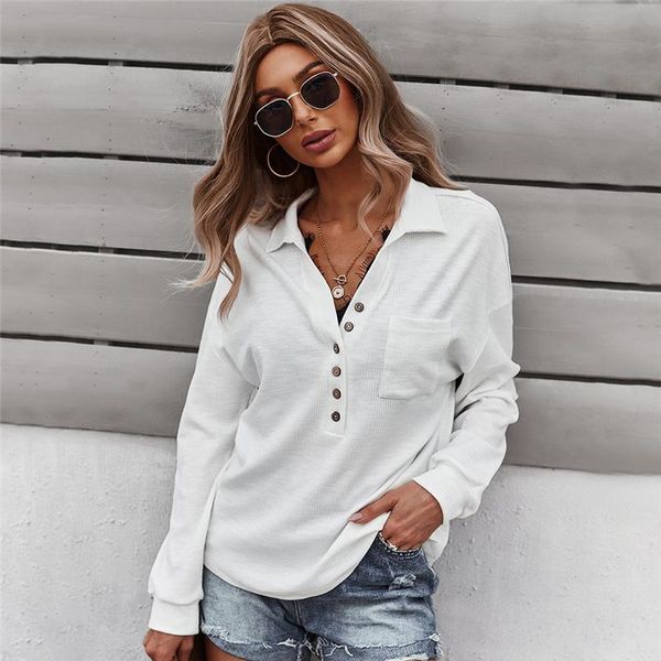 women's sweaters women long sleeve knitted elegant autumn winter solid color v-neck button pocket casual loose woman pullover 2021, White;black
women's sweaters women long sleeve knitted elegant autumn winter solid color v-neck button pocket casual loose woman pullover 2021, White;black