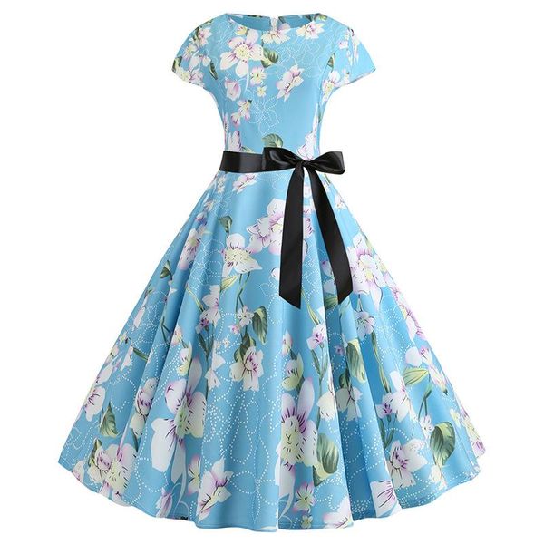 casual dresses women vintage plus size floral print summer dress retro rockabilly party vestidos, Black;gray
casual dresses women vintage plus size floral print summer dress retro rockabilly party vestidos, Black;gray