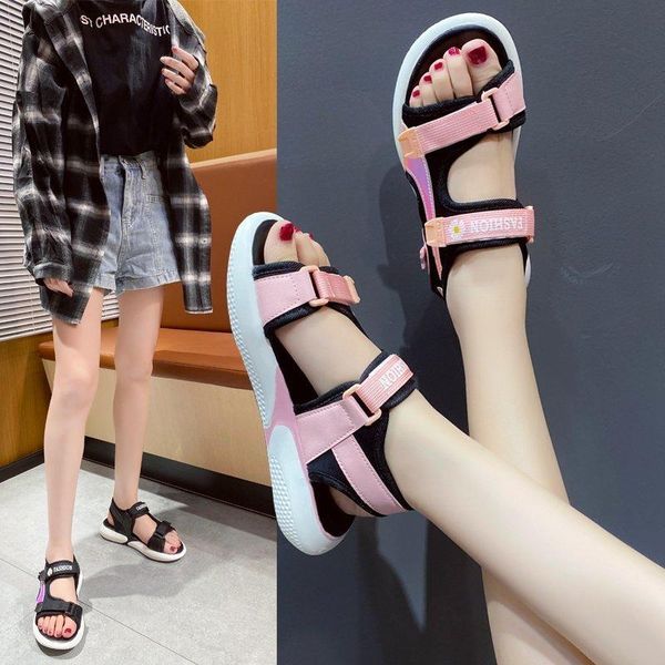 summer comfort shoes for women flat sandals large size without low fashion sports big multicolored girls back strap scandal, Black
summer comfort shoes for women flat sandals large size without low fashion sports big multicolored girls back strap scandal, Black