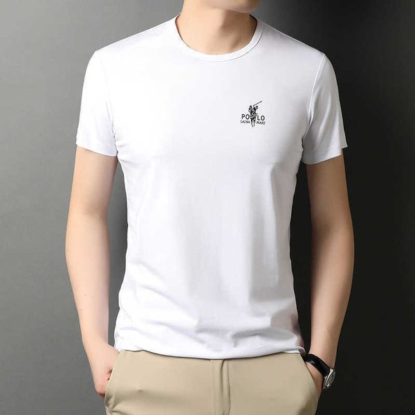 ice modal cotton men's short sleeve t-shirt summer fashion 2021 half round neck, White;black
ice modal cotton men's short sleeve t-shirt summer fashion 2021 half round neck, White;black