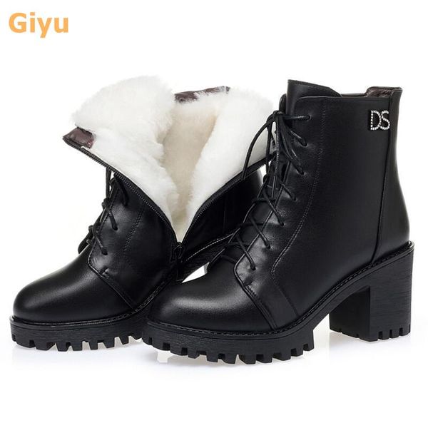 boots giyu 2021 autumn and winter genuine leather wool thick bottom high heel bare, Black
boots giyu 2021 autumn and winter genuine leather wool thick bottom high heel bare, Black
