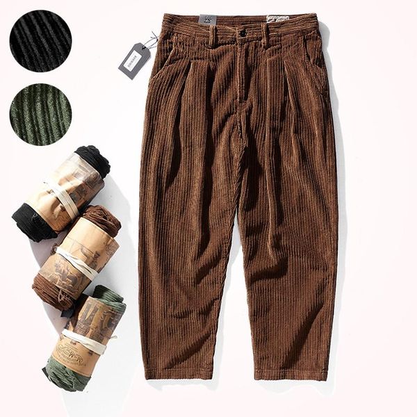 men's pants 2021 autumn and winter loose straight corduroy casual fashion texture thick striped velvet old wide leg dad, Black
men's pants 2021 autumn and winter loose straight corduroy casual fashion texture thick striped velvet old wide leg dad, Black