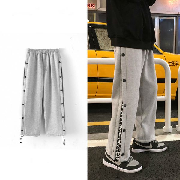 men's pants fashion trend loose wide leg breasted leopard printing casual joggers sweatpants streetwear trousers gqid, Black
men's pants fashion trend loose wide leg breasted leopard printing casual joggers sweatpants streetwear trousers gqid, Black