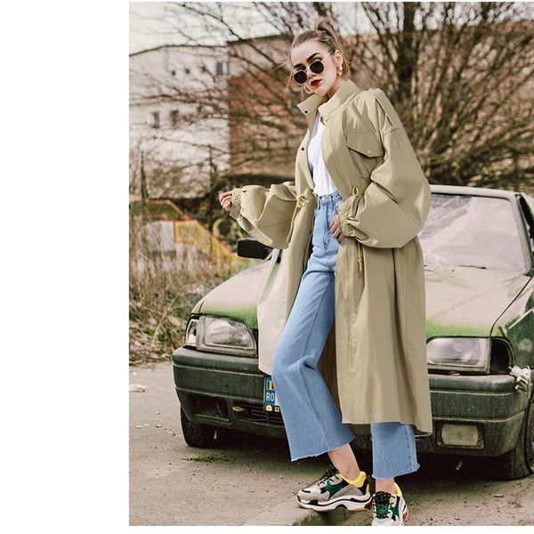 women's trench coats 2021 spring/autumn long coat women casual single breasted slim female outwear fashion windbreaker, Tan;black
women's trench coats 2021 spring/autumn long coat women casual single breasted slim female outwear fashion windbreaker, Tan;black