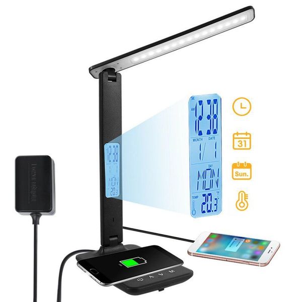 table lamps 10w qi wireless charging led desk lamp light eye protect study office for reading with temperature alarm clock
table lamps 10w qi wireless charging led desk lamp light eye protect study office for reading with temperature alarm clock