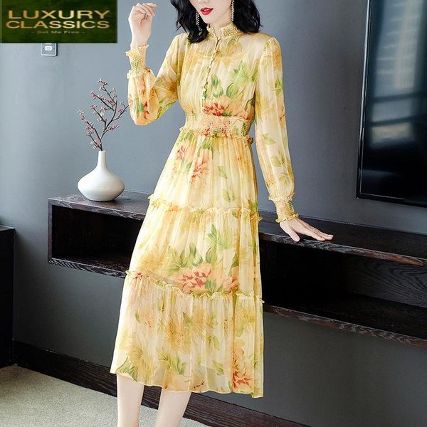spring vintage real summer silk dress women clothes 2021 korean beach boho long vestidos elegant floral party 46416 casual dresses, Black;gray
spring vintage real summer silk dress women clothes 2021 korean beach boho long vestidos elegant floral party 46416 casual dresses, Black;gray