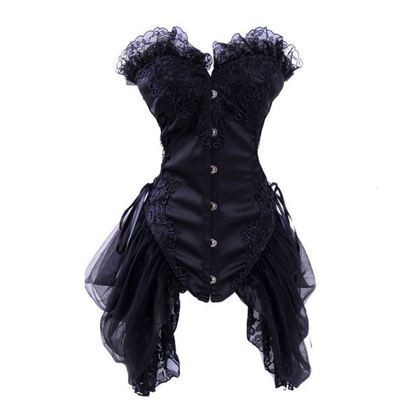 costumes new corset, court underwear, lace skirt, bone dress, buckle and tie, Black
costumes new corset, court underwear, lace skirt, bone dress, buckle and tie, Black