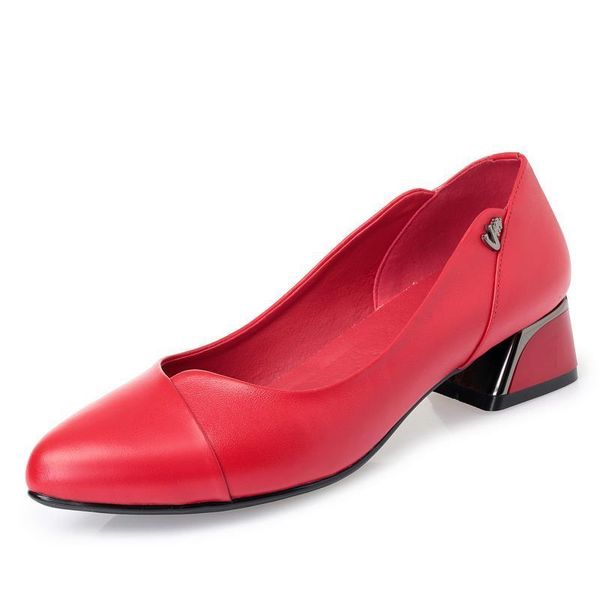 dress shoes women 2021 spring genuine leather fashion red shallow mouth office, Black
dress shoes women 2021 spring genuine leather fashion red shallow mouth office, Black