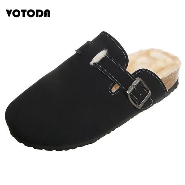 winter women cork slippers faux cow suede home slides leather mules non-slip plush slipper girls soft flat flip flops shoes, Black
winter women cork slippers faux cow suede home slides leather mules non-slip plush slipper girls soft flat flip flops shoes, Black