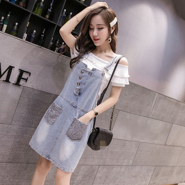 casual dresses strap denim ladies'short dress you'll see diamond thin jean pocket knee dressed high street blue preppy s-xl ceat, Black;gray
casual dresses strap denim ladies'short dress you'll see diamond thin jean pocket knee dressed high street blue preppy s-xl ceat, Black;gray