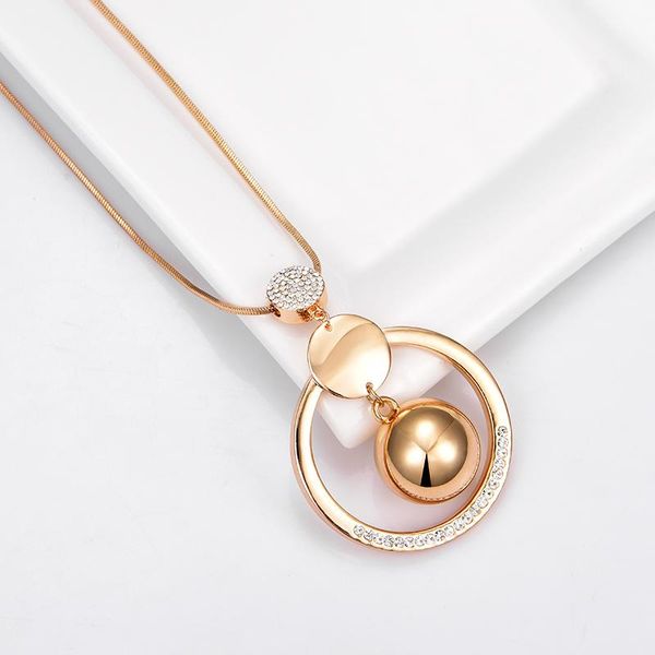 pendant necklaces gold ball circles pendants necklace european elegant personality long for women collares mujer jewelry gifts 2021, Silver
pendant necklaces gold ball circles pendants necklace european elegant personality long for women collares mujer jewelry gifts 2021, Silver