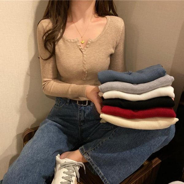 women's sweaters simple solid color o neck all match knit pullover women korean style slim fit autumn winter bottoming sweater, White;black
women's sweaters simple solid color o neck all match knit pullover women korean style slim fit autumn winter bottoming sweater, White;black
