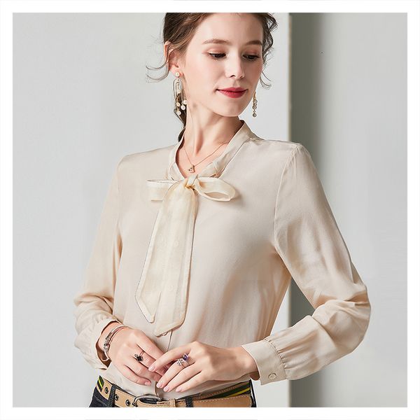 blouses heavyweight shirt ribbon long-sleeved professional women's solid color silk 2021 fashion style, White
blouses heavyweight shirt ribbon long-sleeved professional women's solid color silk 2021 fashion style, White