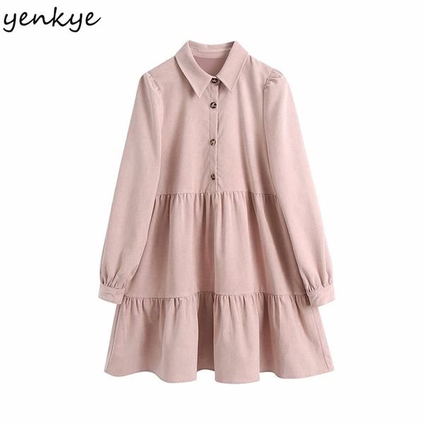 vintage solid color corduroy mini dress women long sleeve lapel collar loose casual winter plus size vestido 210514, Black;gray
vintage solid color corduroy mini dress women long sleeve lapel collar loose casual winter plus size vestido 210514, Black;gray