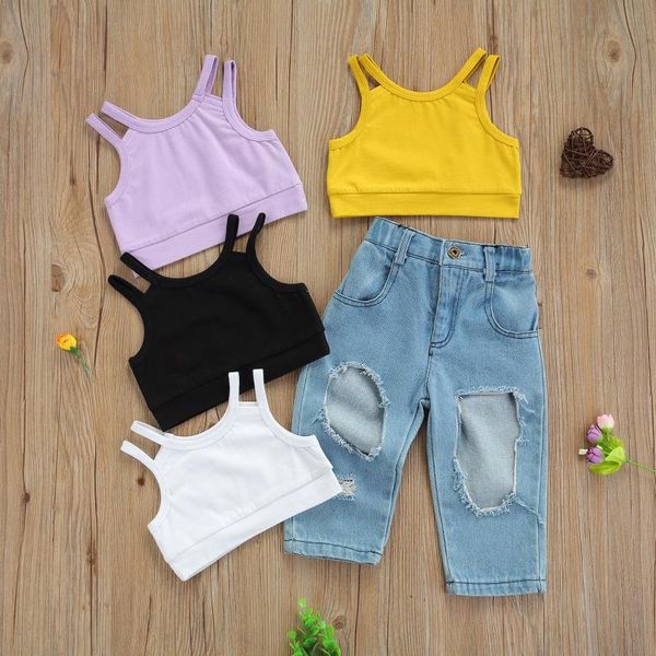 clothing sets ma&baby 1-7y summer children kids girls clothes solid color sleeveless vest denim pants outfits costumes dd43, White
clothing sets ma&baby 1-7y summer children kids girls clothes solid color sleeveless vest denim pants outfits costumes dd43, White