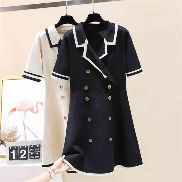 knitted sweater dress women office lady summer pullover short sleeve elegant mini double-breasted party vestidos 210514, Black;gray
knitted sweater dress women office lady summer pullover short sleeve elegant mini double-breasted party vestidos 210514, Black;gray