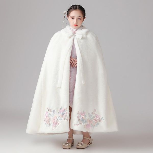 autumn and winter girls' hanfu cape dress thickened warm coat stage performance costume chinese style party clothing ethnic, Red
autumn and winter girls' hanfu cape dress thickened warm coat stage performance costume chinese style party clothing ethnic, Red