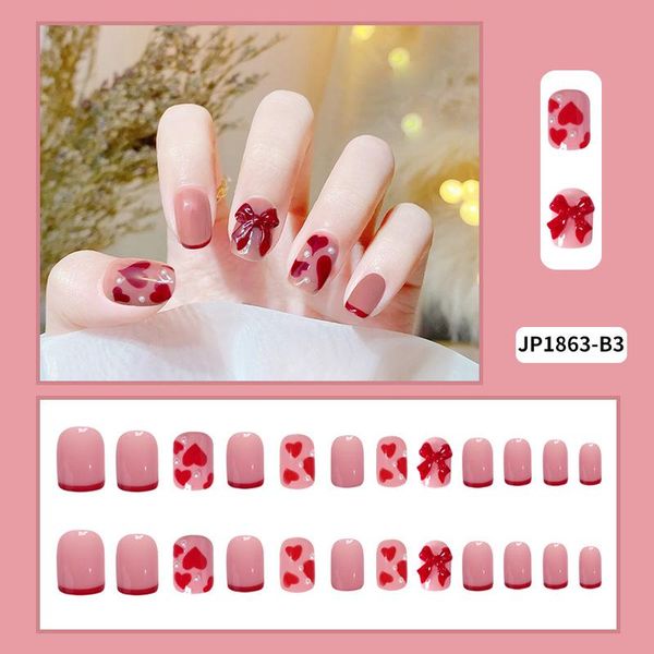 false nails 24pcs bow nail patch square head glue type removable short paragraph fashion manicure save time unghie finte, Red;gold
false nails 24pcs bow nail patch square head glue type removable short paragraph fashion manicure save time unghie finte, Red;gold