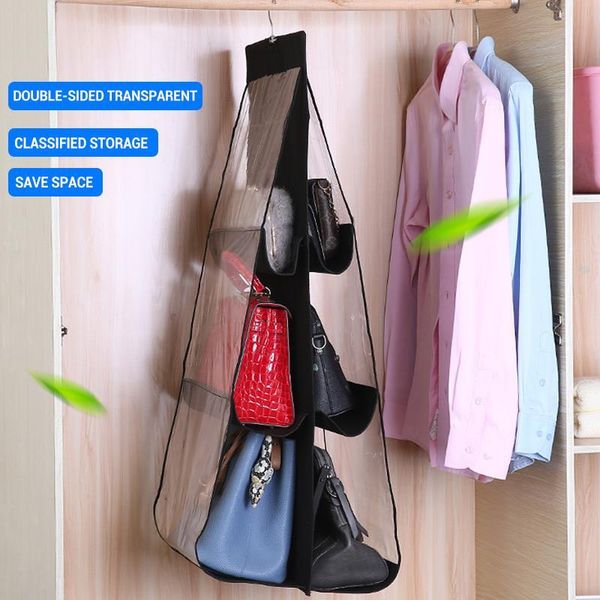 storage bags sturdy transparent dust bag 6 pockets hanging purse handbag durable non-woven fabric wardrobe closet
storage bags sturdy transparent dust bag 6 pockets hanging purse handbag durable non-woven fabric wardrobe closet