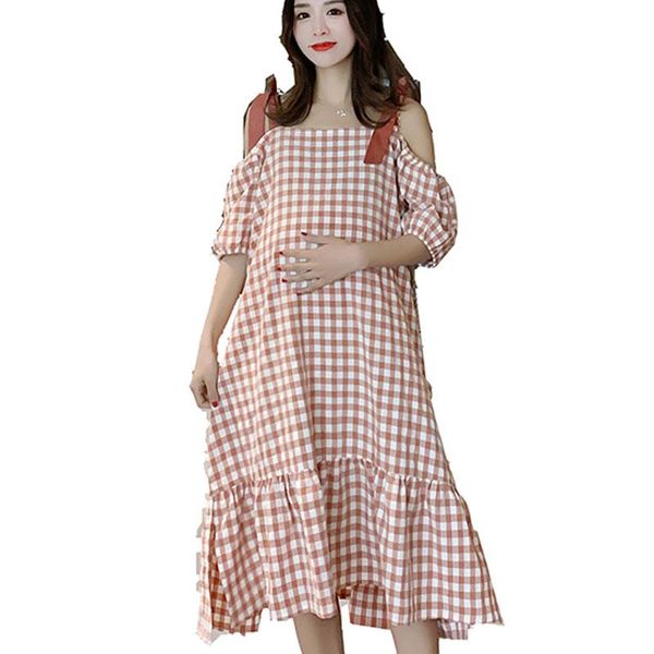 drawstring ruffle off shoulder plaid maternity dress sweet lovely cotton clothes for pregnant women pregnancy bohemian 2021 dresses, White
drawstring ruffle off shoulder plaid maternity dress sweet lovely cotton clothes for pregnant women pregnancy bohemian 2021 dresses, White
