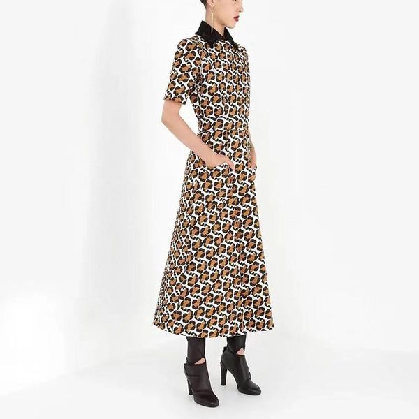 casual dresses 2021 spring women jacquard dress leopard printed runway long, Black;gray
casual dresses 2021 spring women jacquard dress leopard printed runway long, Black;gray