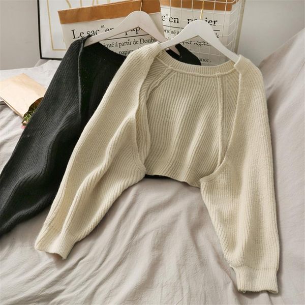 women's knits & tees 2021 fall winter cardigans crop women lantern sleeve casual loose knitted cardigan sweater coat korean clothes, White
women's knits & tees 2021 fall winter cardigans crop women lantern sleeve casual loose knitted cardigan sweater coat korean clothes, White
