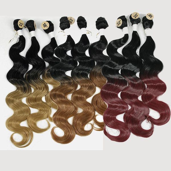 human ponytails eunice heat resistant high temperature fiber 4pcs/lot 16 18 20 inch body wave ombre hair bundles synthetic weave with closur, Black
human ponytails eunice heat resistant high temperature fiber 4pcs/lot 16 18 20 inch body wave ombre hair bundles synthetic weave with closur, Black