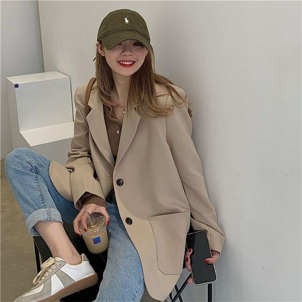 women's suits & blazers women solid pockets office lady loose soft bf minimalist outwear high-quality design spring autumn daily stylis, White;black
women's suits & blazers women solid pockets office lady loose soft bf minimalist outwear high-quality design spring autumn daily stylis, White;black