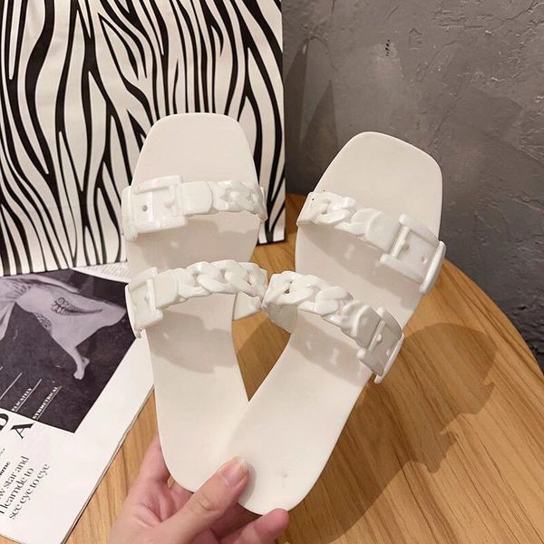 2021 summer new g chain slippers seaside holiday beach shoes flat bottomed women casual sandals, Black
2021 summer new g chain slippers seaside holiday beach shoes flat bottomed women casual sandals, Black