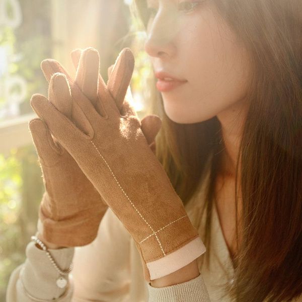 sports gloves autumn winter women thin section keep warm touch screen single layer suede solid windproof cycling drive mittens, Black
sports gloves autumn winter women thin section keep warm touch screen single layer suede solid windproof cycling drive mittens, Black
