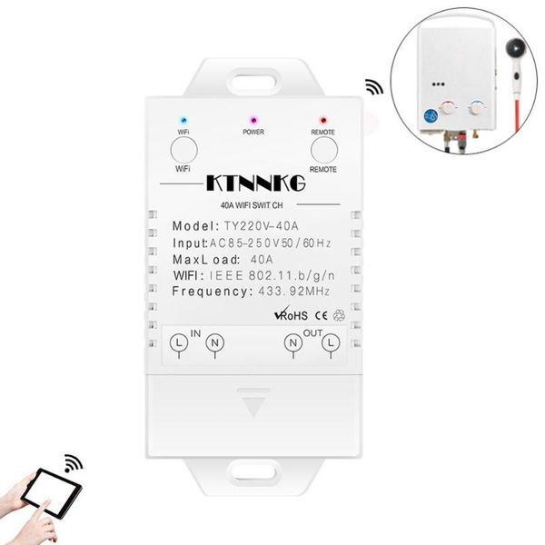 smart home control 220v ac 40a wireless wifi light switch water heater timer 8800 watts pump works with alexa ,voice and app
smart home control 220v ac 40a wireless wifi light switch water heater timer 8800 watts pump works with alexa ,voice and app