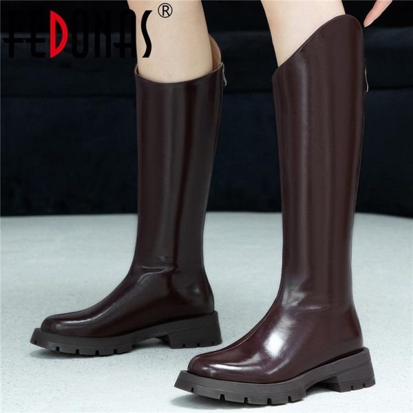 boots fedonas genuine leather women knee fashion design autumn winter arrival thick heels shoes woman 2022, Black
boots fedonas genuine leather women knee fashion design autumn winter arrival thick heels shoes woman 2022, Black