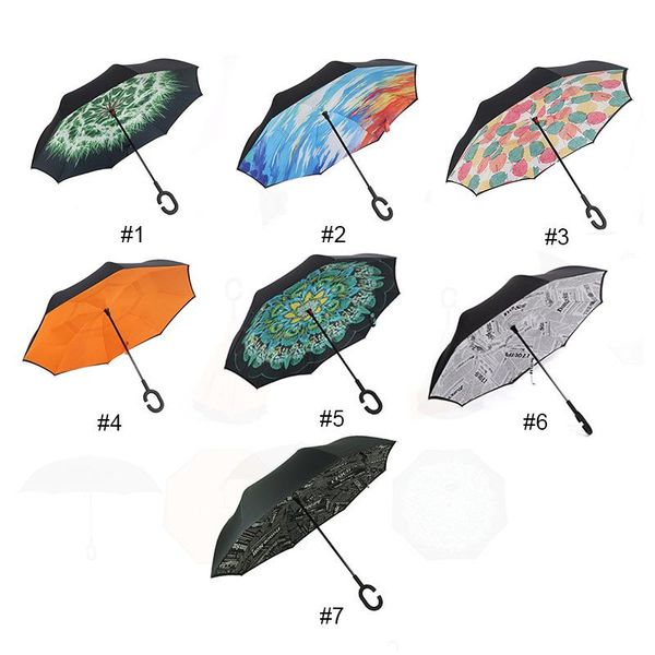 umbrellas colorful aluminum alloy tube folding reverse umbrella double layer inverted windproof rain car for women
umbrellas colorful aluminum alloy tube folding reverse umbrella double layer inverted windproof rain car for women