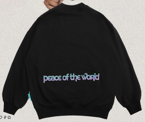 men's hoodies tide brand laser reflective letter printed oversize street hip hop loose men's and women's round neck sweater, Black
men's hoodies tide brand laser reflective letter printed oversize street hip hop loose men's and women's round neck sweater, Black