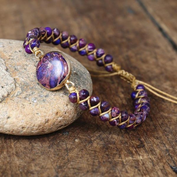 charm bracelets women bohemia yoga braided bracelet imperial stone beaded weave handmade wrap femme jewelry, Golden;silver
charm bracelets women bohemia yoga braided bracelet imperial stone beaded weave handmade wrap femme jewelry, Golden;silver