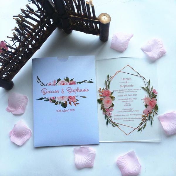 greeting cards 10pcs luxury wedding invitation card with pocket envelop wrapper custom print rose gold acrylic invitations european style
greeting cards 10pcs luxury wedding invitation card with pocket envelop wrapper custom print rose gold acrylic invitations european style