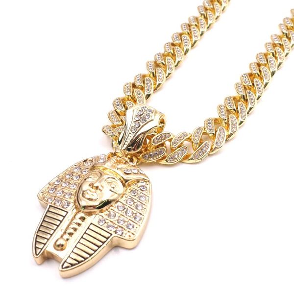 pendant necklaces luxury 13mm iced out bling cuban miami necklace egyptian pharaoh for men women gold silver colors chain jewelry gift
pendant necklaces luxury 13mm iced out bling cuban miami necklace egyptian pharaoh for men women gold silver colors chain jewelry gift