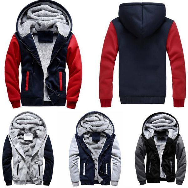 men's hoodies & sweatshirts patchwork fleece men zipper hooded coat jacket casual autumn winter sport, Black
men's hoodies & sweatshirts patchwork fleece men zipper hooded coat jacket casual autumn winter sport, Black