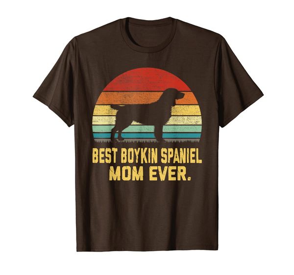 vintage boykin spaniel mom ever t-shirt, White;black 
vintage boykin spaniel mom ever t-shirt, White;black