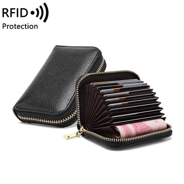 card holders leather women organ case cowhide rfid function holder multifunctional zipper small wallet, Brown;gray
card holders leather women organ case cowhide rfid function holder multifunctional zipper small wallet, Brown;gray