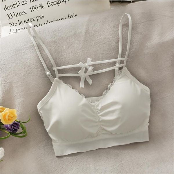 underwear backless lace womens cami crop spaghetti straps summer clothing, White