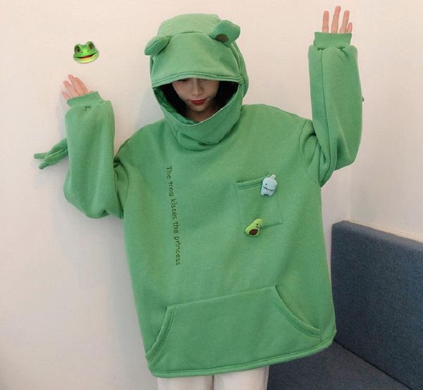 women's hoodies & sweatshirts men women autumn embroidery frog oversized sweatshirt harajuku warm pullover korean style hoodie aestheti, Black
women's hoodies & sweatshirts men women autumn embroidery frog oversized sweatshirt harajuku warm pullover korean style hoodie aestheti, Black