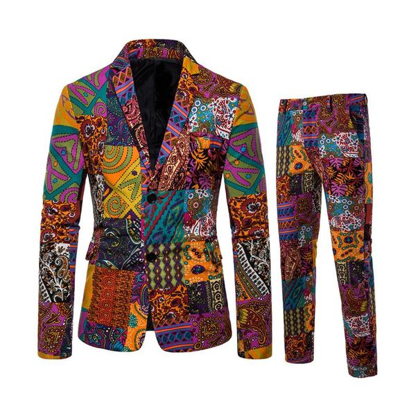 men's suits & blazers fegkzli 2 piece mens national style wedding suit slim fit african bohemian blazer+pants for party business, White;black
men's suits & blazers fegkzli 2 piece mens national style wedding suit slim fit african bohemian blazer+pants for party business, White;black