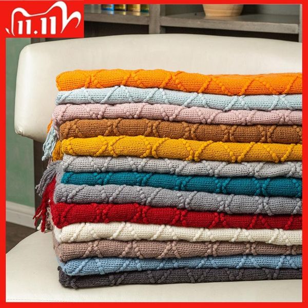 ins home decoration solid knitted blanket for bed spring autumn diamond comfortable breathable sofa cover 127x172cm blankets
ins home decoration solid knitted blanket for bed spring autumn diamond comfortable breathable sofa cover 127x172cm blankets